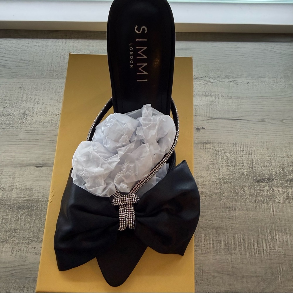 Simmi London Black Bow Women's Shoes